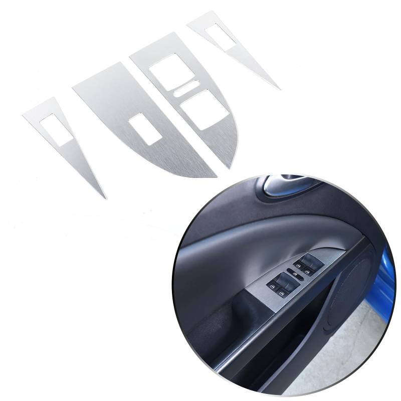 PIUGILH Fensterheber Schalter Panel Abdeckung Trim kompatibel mit SEAT Leon 2008-2012, Auto Tür Fenster Glas Knopf Panel Rahmen, Auto Trim Zubehör von PIUGILH