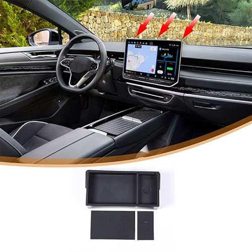 PIUGILH MittelkonsoleHinter dem Bildschirm Dash Ablagen Tablett Organizer Tray Geeignet für Volkswagen ID.7,Auto Mittelkonsole Navigation Aufbewahrungsbox für VW Zubehör von PIUGILH