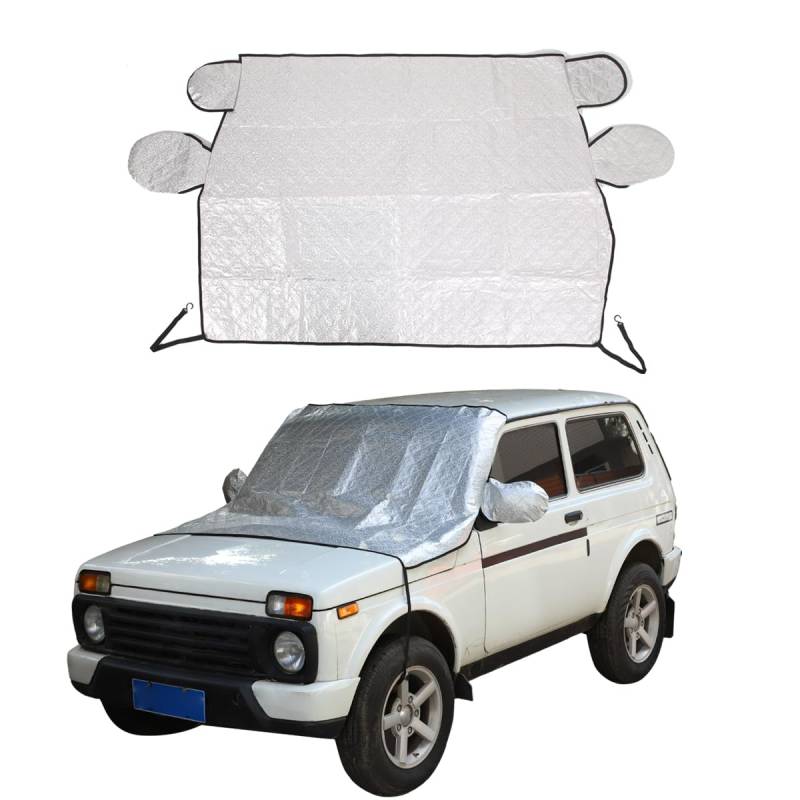 Schneeschutz Auto Frontscheibe Geeignet für Lada NIVA,Scheibenabdeckung Auto Frontscheibe für die Windschutzscheibe gegen Schnee, EIS, Frost, Staub, Sonne,Frontscheibenabdeckung von PIUGILH