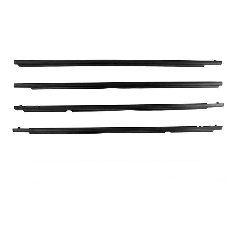 Teile für Fensterleisten 4 Teile/Satz Auto Gummi Dichtung Gürtel Links Und Rechts Fenster Weathers Moulding Für Toyota Für Corolla 2009-2012(4Pcs-Black) von PIWINE