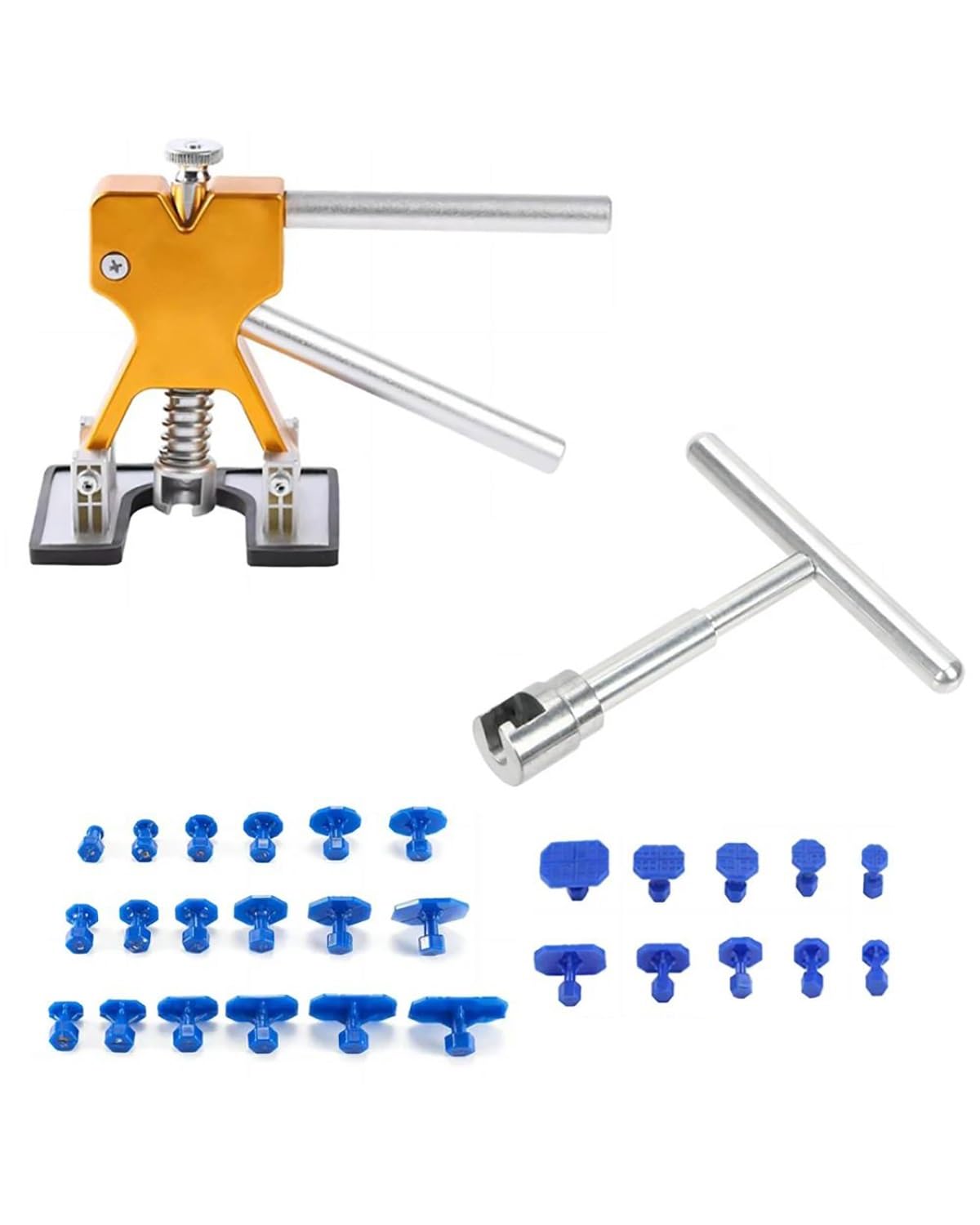 Ausbeulwerkzeug Auto-Dellen-Reparatur-Werkzeug-Set Professionelles Handwerkzeug-Set Für Entfernen Von Dellen Ohne Lackieren Dellen Rausziehen(28 Pcs Set) von PJJUHS