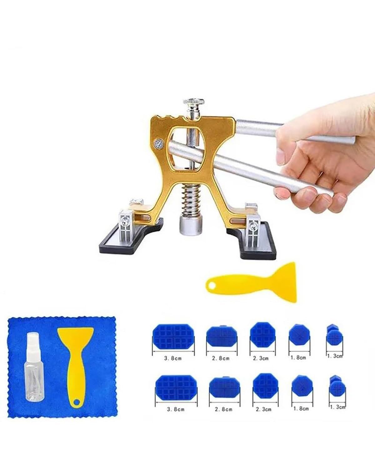 Ausbeulwerkzeug Dellen Reparaturset Auto Dent Reparatur Werkzeuge Paintless Dent Reparatur Kit Auto Paintless Körper Dent Entfernung Remover Dent Puller Dellen Rausziehen Dellen Rausziehen(16Pcs(No Gl von PJJUHS