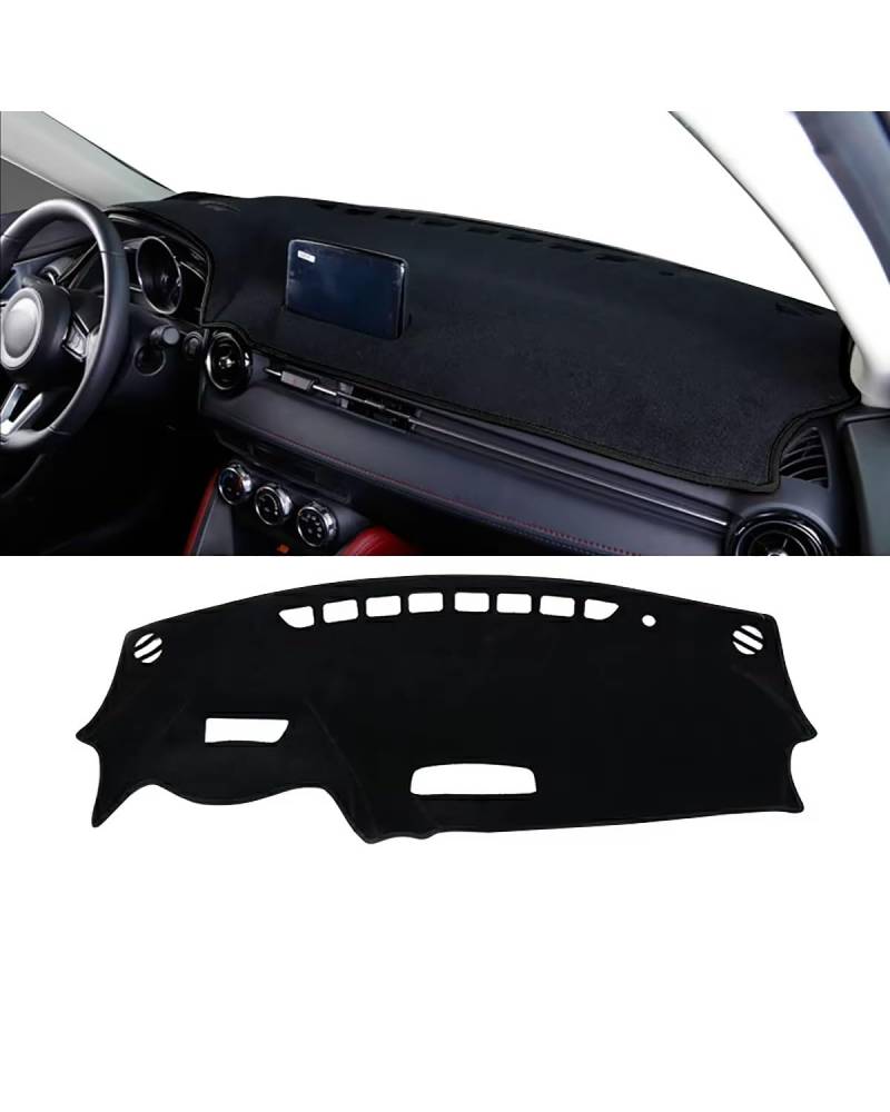 Auto Armaturenbrett Abdeckung Für 2 DJ DL 2015 2016 2017 2018 2019 2020 2021 2022 2023 Auto Dashboard Abdeckung Matte Nicht-Slip Instrument Teppich Zubehör Dashboard Abdeckung(A LHD Black Side) von PJJUHS