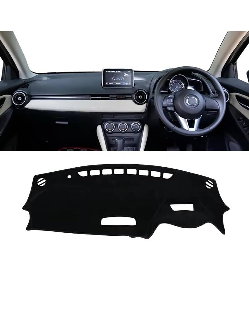 Auto Armaturenbrett Abdeckung Für 2 DJ DL 2015 2016 2017 2018 2019 2020 2021 2022 2023 Dashboard Abdeckung Matte Non-Slip Instrument Teppich Auto Zubehör Dashboard Abdeckung(A RHD Black Side) von PJJUHS