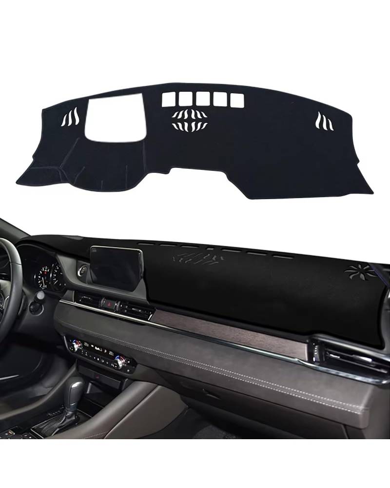 Auto Armaturenbrett Abdeckung Für 6 GJ GL Mazda6 Atenza 2018 2019 2020 2021 2022 2023 Zubehör Auto Dashboard Sonnenschutz Abdeckung Matte Nicht Slip Pad Teppiche Dashboard Abdeckung(with HUD Black) von PJJUHS