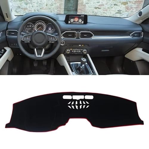 Auto Armaturenbrett Abdeckung Für CX-5 Für CX5 CX 5 KF 2017 2018 2019 2020 2021 2022 2023 Vermeiden Anti-Slip Pad Fall Zubehör Auto Dashboard Abdeckung Matte Dashboard Abdeckung(A LHD Red) von PJJUHS