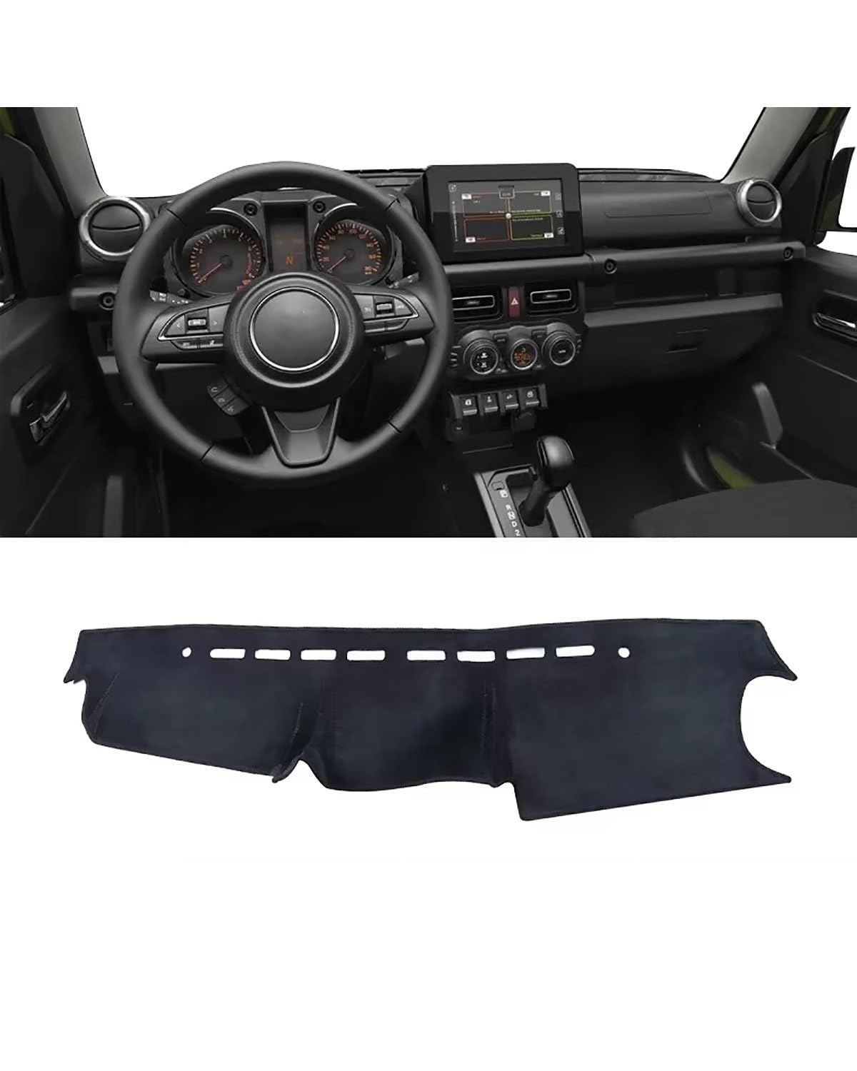 Auto Armaturenbrett Abdeckung Für Suzuki Für Jimny Für JB64 JB74 2019 2020 2021 2022 2023 Auto Dashboard Abdeckung Vermeiden Pad Sonnenschutz Teppiche Nicht-Slip Matten Dashboard Abdeckung(LHD Black) von PJJUHS