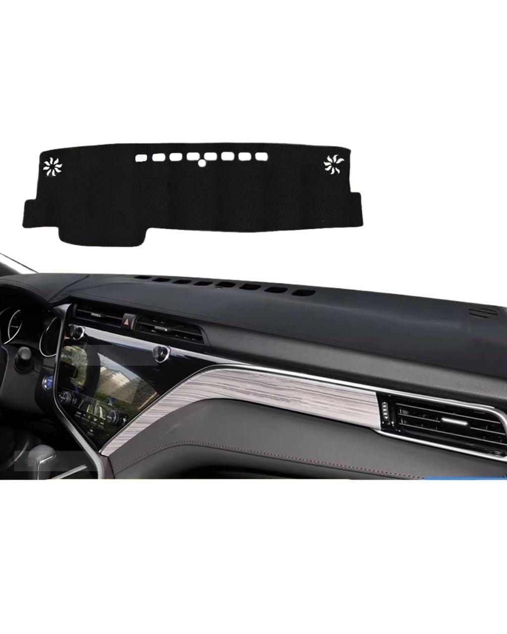 Auto Armaturenbrett Abdeckung Für Toyota Für Camry Für XV70 2018-2024 Zubehör Auto Dashboard Sonnenschutz Abdeckung Instrument Schreibtisch Nicht-slip Künstliche Synthetisches Material Pad Matte Dashb von PJJUHS