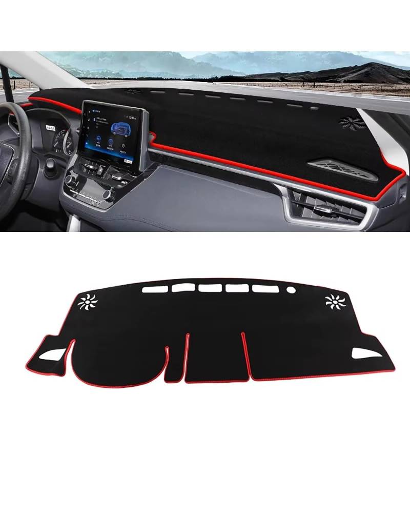 Auto Armaturenbrett Abdeckung Für Toyota Für Corolla Für Kreuz XG10 2021 2022 2023 2024 Auto Dashboard Abdeckung Sonnenschutz Matte Instrument Panel Teppiche Dashboard Abdeckung(A LHD Red Side) von PJJUHS