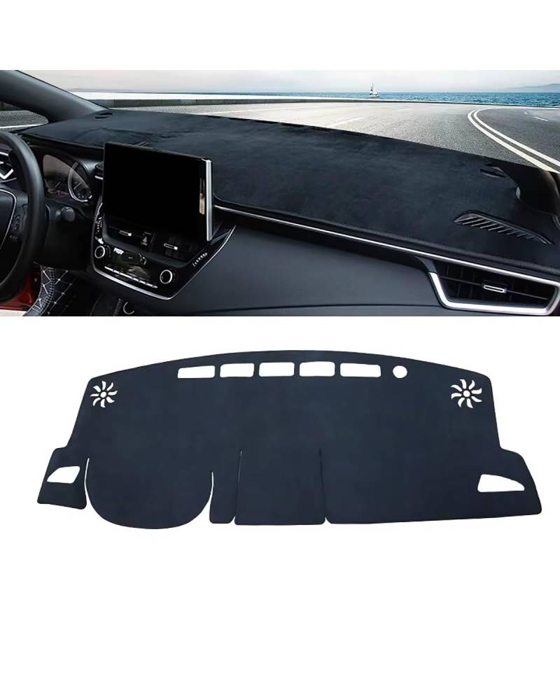 Auto Armaturenbrett Abdeckung Für Toyota Für Corolla Für Kreuz XG10 2021 2022 2023 2024 Auto Dashboard Abdeckung Sonnenschutz Matte Instrument Panel Teppiche Dashboard Abdeckung(B LHD Black) von PJJUHS