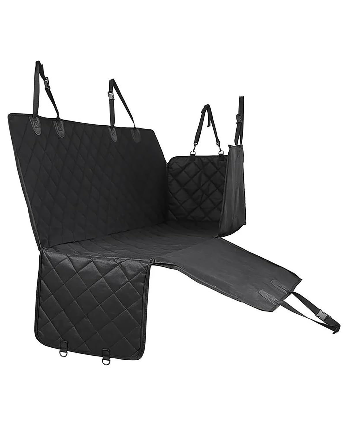 Hunde Autositz Haustier Auto Für Sitz Abdeckung Stamm Fall Hund Auto Matte Transporter Matte Wasserdicht Atmungsaktive Mesh Hängematte Hund Auto Stamm Hundesitz Auto(Black middle single,137x147CM) von PJJUHS