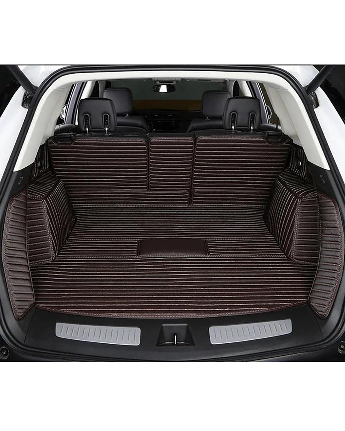 Kofferraummatte für Borgward BX7 BX5, Kofferraumabdeckung, Schutz, Leder, All-Inclusive, Kofferraummatte, Kofferraumauskleidung (Kaffee) von PJJUHS