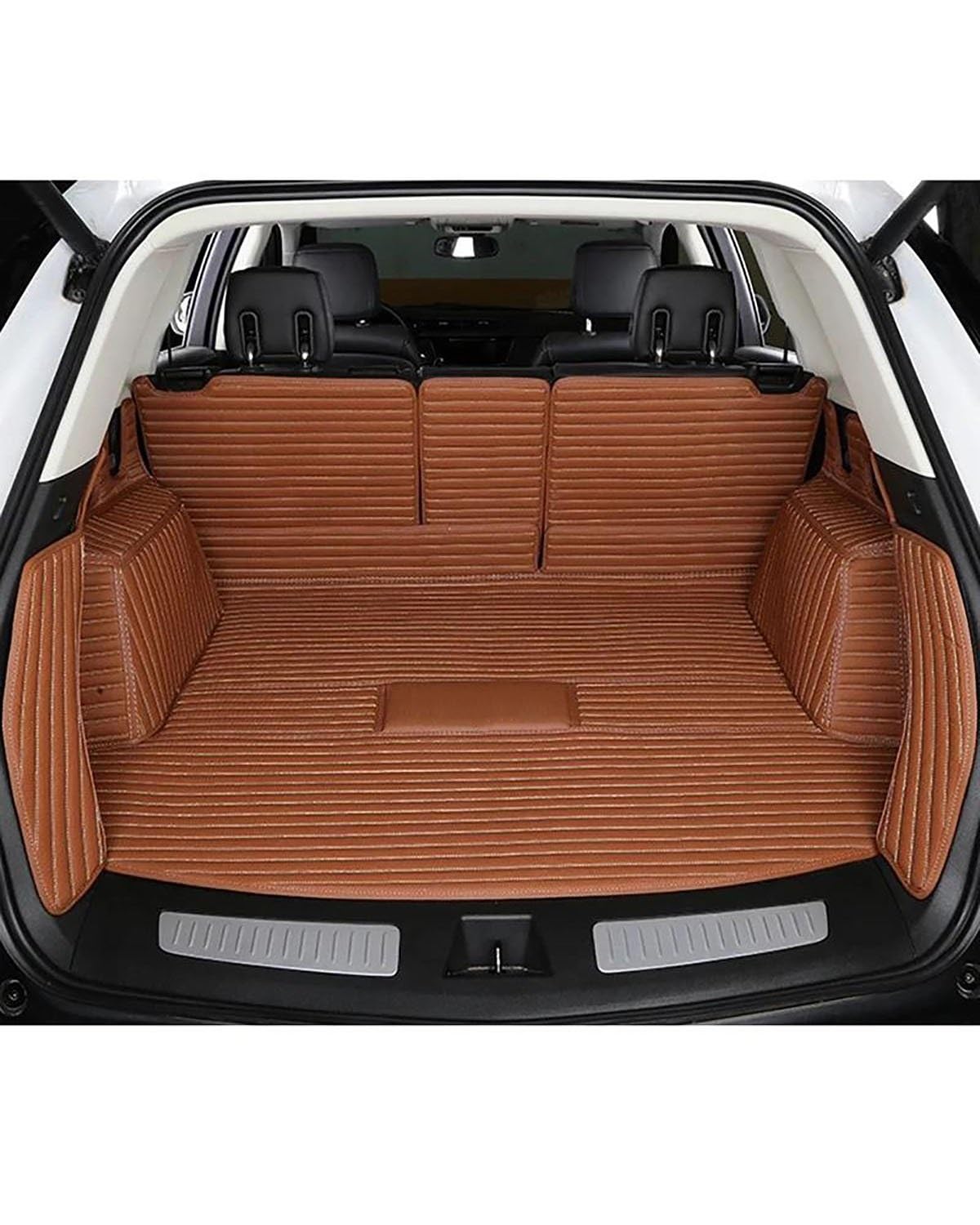 Kofferraummatte für Borgward für BX7 BX5, Kofferraumabdeckung, Schutz, Leder, All-Inclusive, Kofferraummatte, Kofferraumauskleidung (braun) von PJJUHS