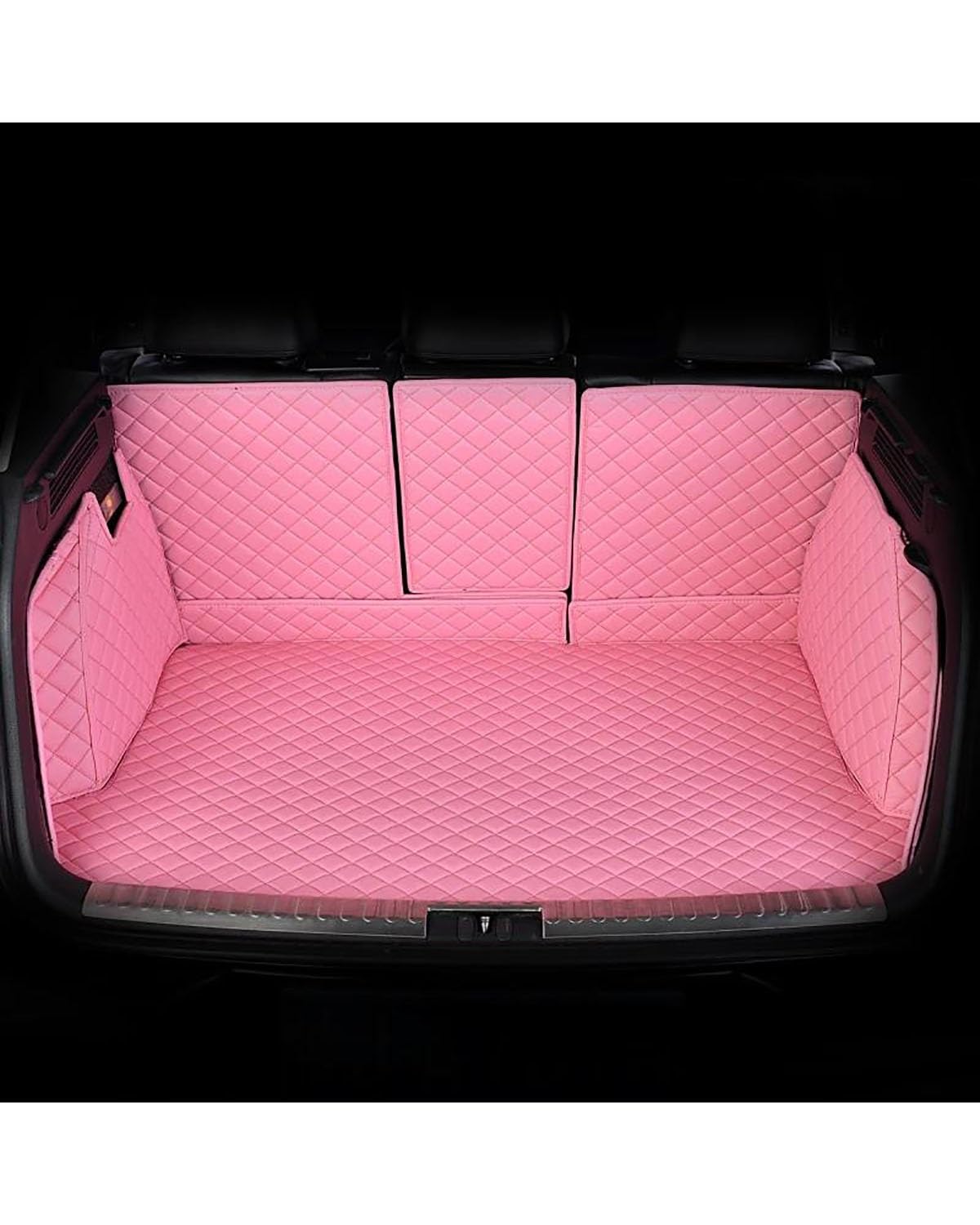 Kofferraummatte für Isuzu für D-MAX Mu-X Autozubehör, Kofferraumabdeckung, Leder, All-Inclusive, Kofferraummatte, Kofferraumauskleidung (Rosa) von PJJUHS