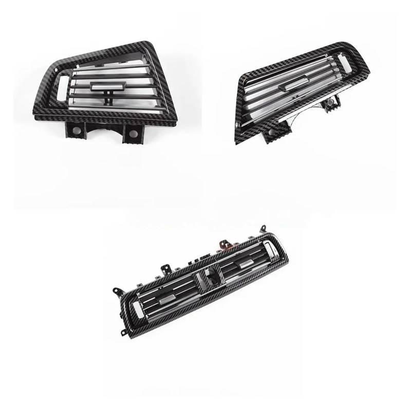 Lüftungsgitter Für 5 Series Für F10 Für F11 Für F18 Dashboard Air Outlet Vent Auto Hinten Vorne Klimaanlage AC Vent Outlet Grille Panel A/C Klimaanlage Steckdose(Front high 3 pcs) von PJJUHS