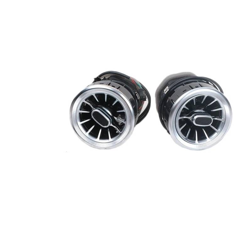 Lüftungsgitter Für Benz Für V Klasse Für W447 Für Vito Für V250 Für V260 Auto Front Dashboard Air Zustand Vent Outlet Turbo Innenausstattung Zubehör A/C Klimaanlage Steckdose(2pcs Silver) von PJJUHS