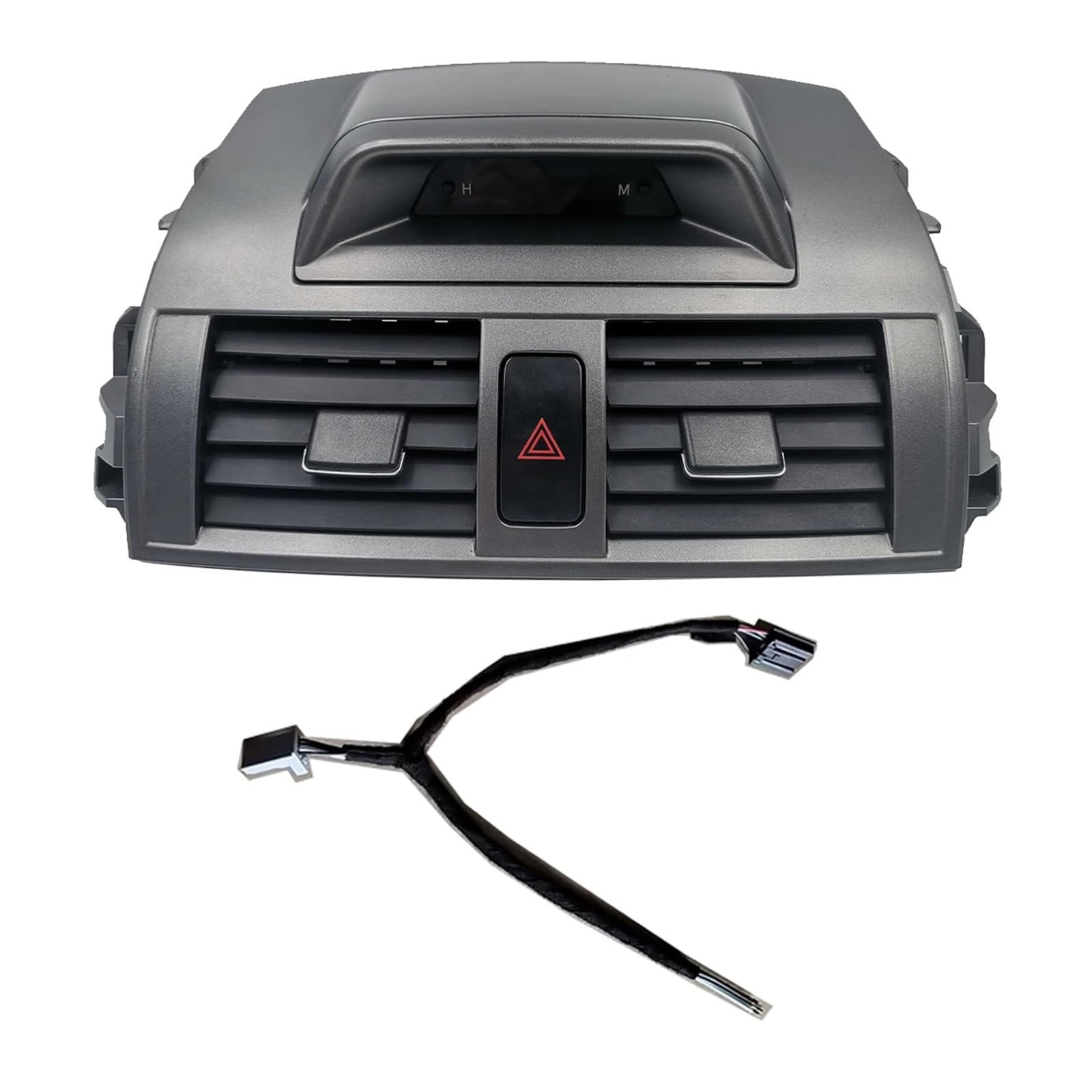 Lüftungsgitter Für Toyota Für Corolla Für Altis 2007-2013 Auto Klimaanlage AC Vent Outlet Panel Uhr Power Kabel Notfall Schalter Kabel A/C Klimaanlage Steckdose(:08-Gray Style C Wire) von PJJUHS