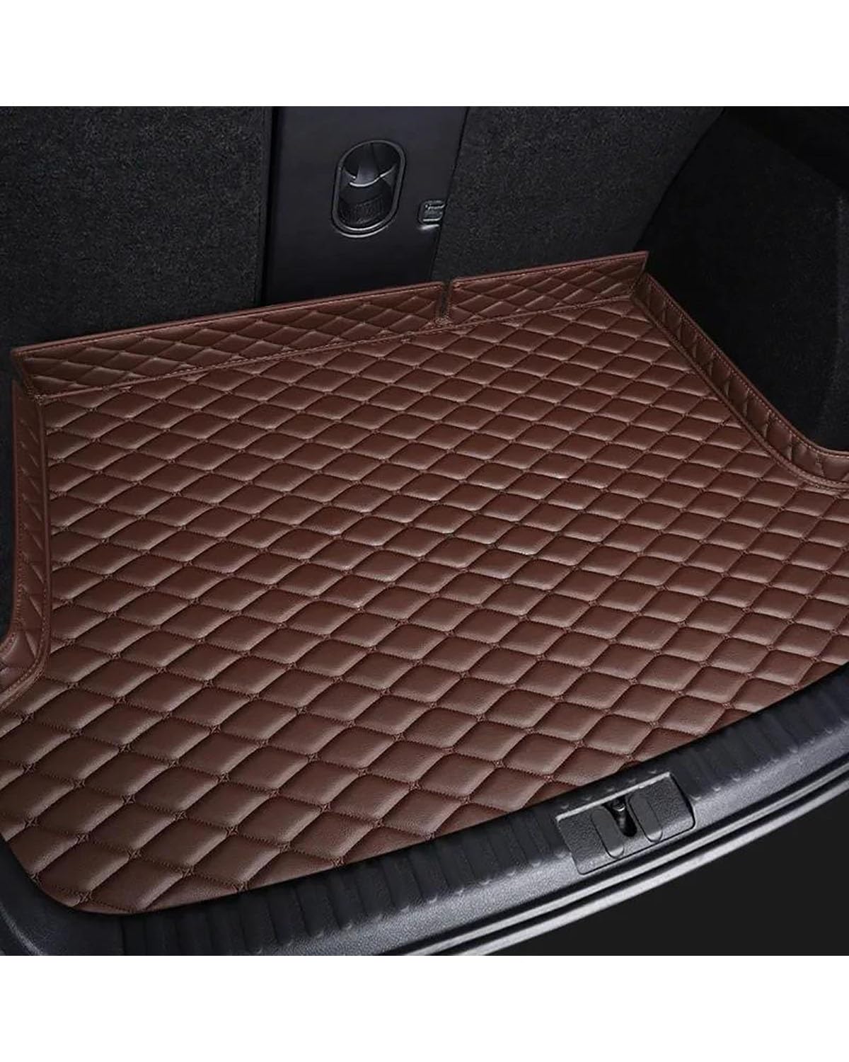 PJJUHS Kofferraummatte für Grand Cherokee 2011 2012 2013 2014 2015 2016 2017, Kofferraummatte, Leder, Kofferraumwanne, Kofferraumauskleidung (Kaffee) von PJJUHS