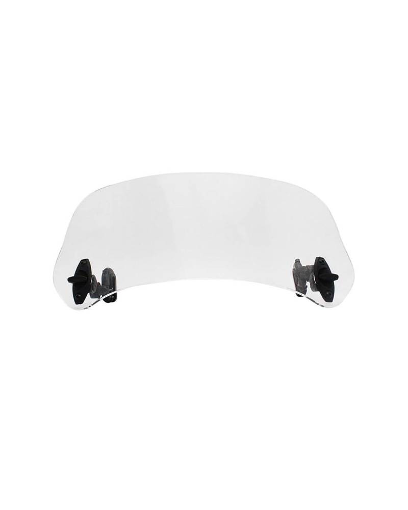 Windschild Motorrad Für R 1200GS F800GS Für Tmax Für Motorrad Universal-Windschutzscheibe Clamp-On Variable Windschutzscheiben-Spoilerverlängerung Motorrad Windschild(Small Transparent) von PJJUHS