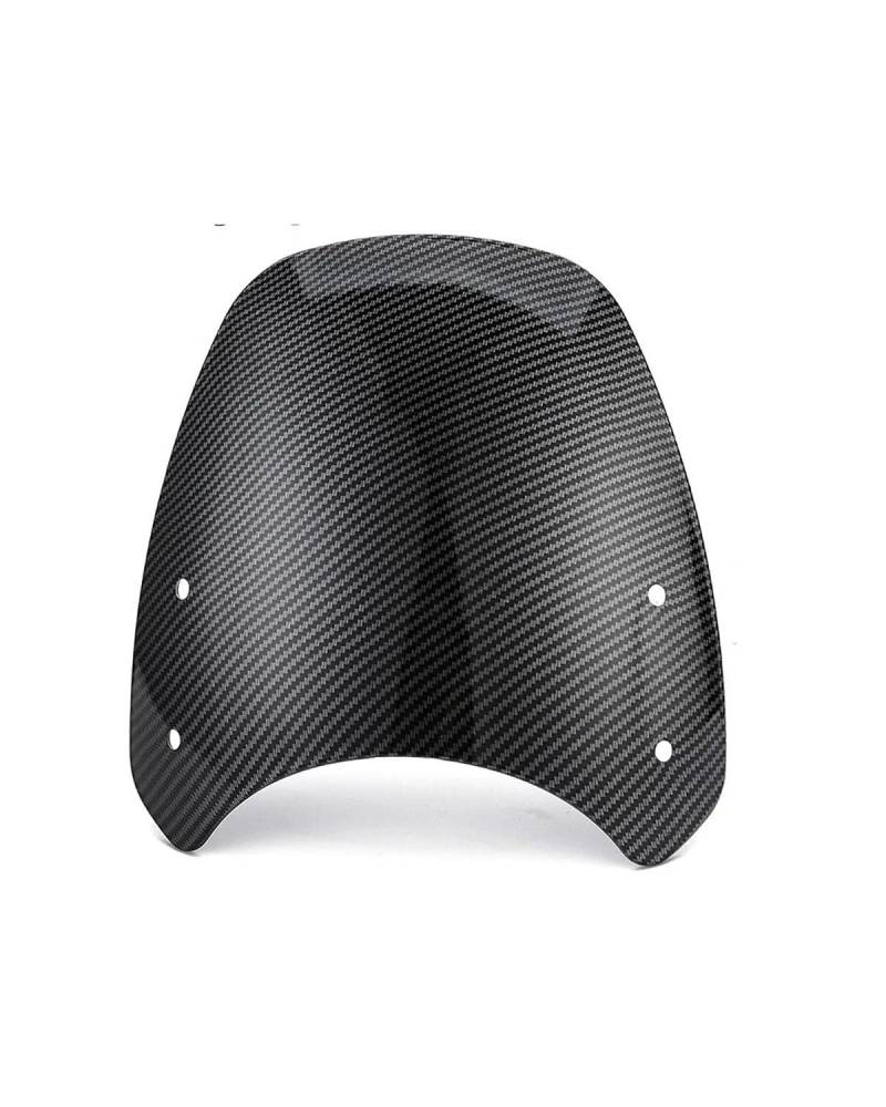 Windschild Motorrad Für Triumph Für Street Twin 900 2019 2020 2021 2022 Motorrad Scheinwerfer Verkleidung Wind Schild Windschutzscheibe Windschutz Motorrad Windschild(Carbon Fiber) von PJJUHS