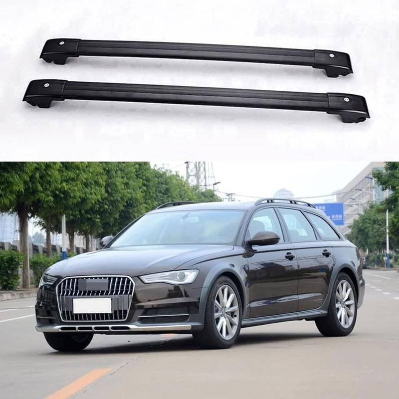 Dachgepäckträger-Querträger für Audi A6 Allroad (4GH, 4GJ) 2012 2013 2014 2015 2016 2017 2018, Dachbox, Dachzelt, Fahrrad, Kano, Skikorbträger aus Aluminium. von PJKSSAZS