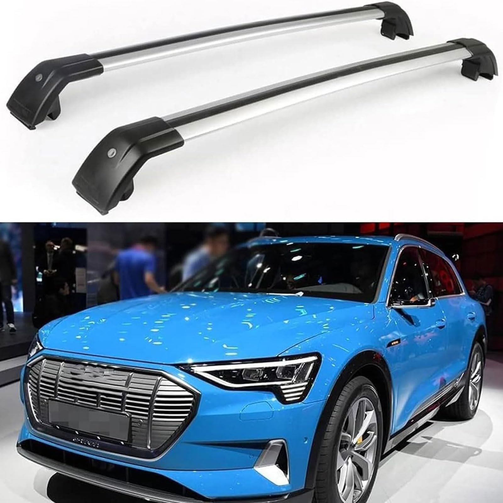 Dachgepäckträger-Querträger für Audi E-tron Etron 2019 2020 2021 2022, Dachbox, Dachzelt, Fahrrad, Kano, Skikorbträger aus Aluminium. von PJKSSAZS