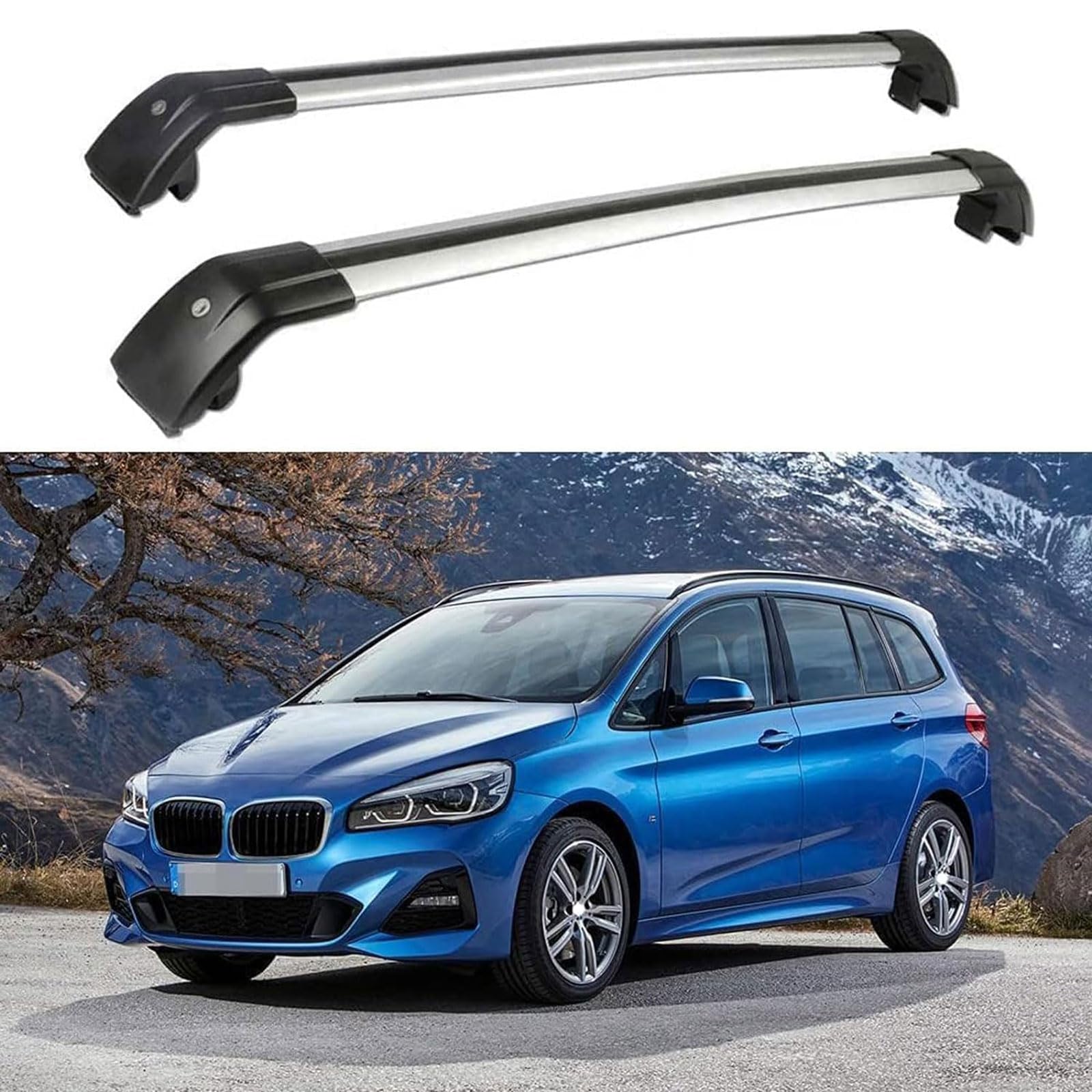 Dachgepäckträger-Querträger für BMW 2 Series F46 Gran Tourer 2015 2016 2017 2018 2019 2020 2021, Dachbox, Dachzelt, Fahrrad, Kano, Skikorbträger aus Aluminium. von PJKSSAZS