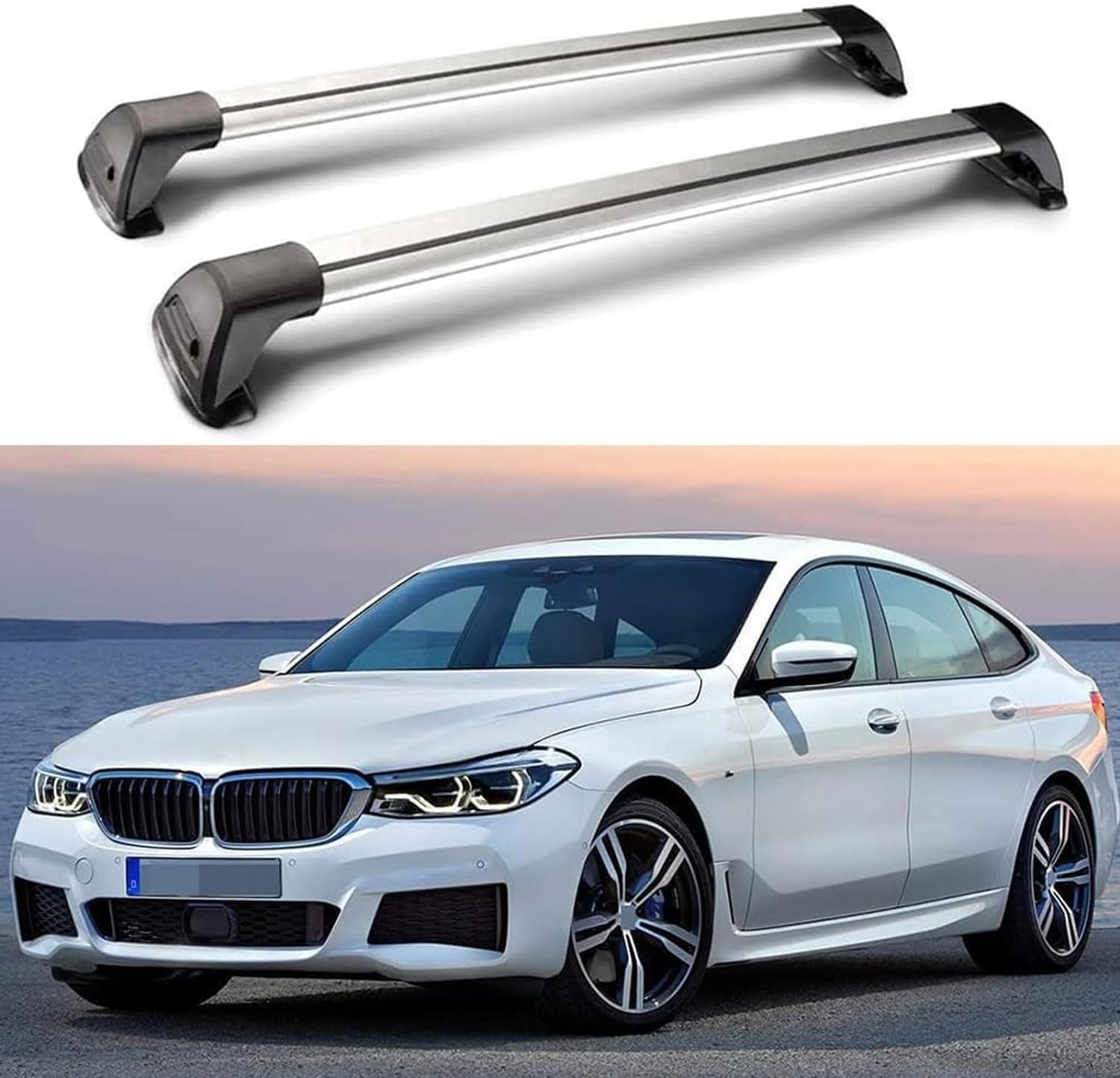 Dachgepäckträger-Querträger für BMW 6 Series G32 Gran Turismo 2017 2018 2019, Dachbox, Dachzelt, Fahrrad, Kano, Skikorbträger aus Aluminium. von PJKSSAZS