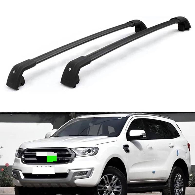 Dachgepäckträger-Querträger für Ford Everest SUV 2016 2017 2018 2019 2020, Dachbox, Dachzelt, Fahrrad, Kano, Skikorbträger aus Aluminium.,A von PJKSSAZS