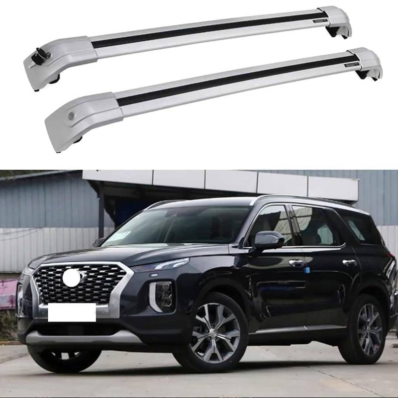 Dachgepäckträger-Querträger für Hyundai Palisade 2019 2020 2021, Dachbox, Dachzelt, Fahrrad, Kano, Skikorbträger aus Aluminium. von PJKSSAZS