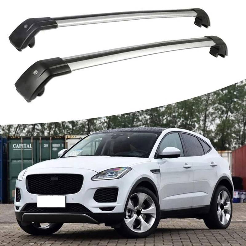 Dachgepäckträger-Querträger für Jaguar E-Pace 2018 2019, Dachbox, Dachzelt, Fahrrad, Kano, Skikorbträger aus Aluminium. von PJKSSAZS