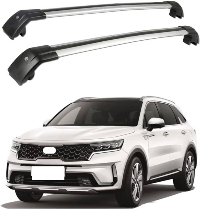 Dachgepäckträger-Querträger für Kia Sorento III/Prime 2020 2021 2022, Dachbox, Dachzelt, Fahrrad, Kano, Skikorbträger aus Aluminium. von PJKSSAZS