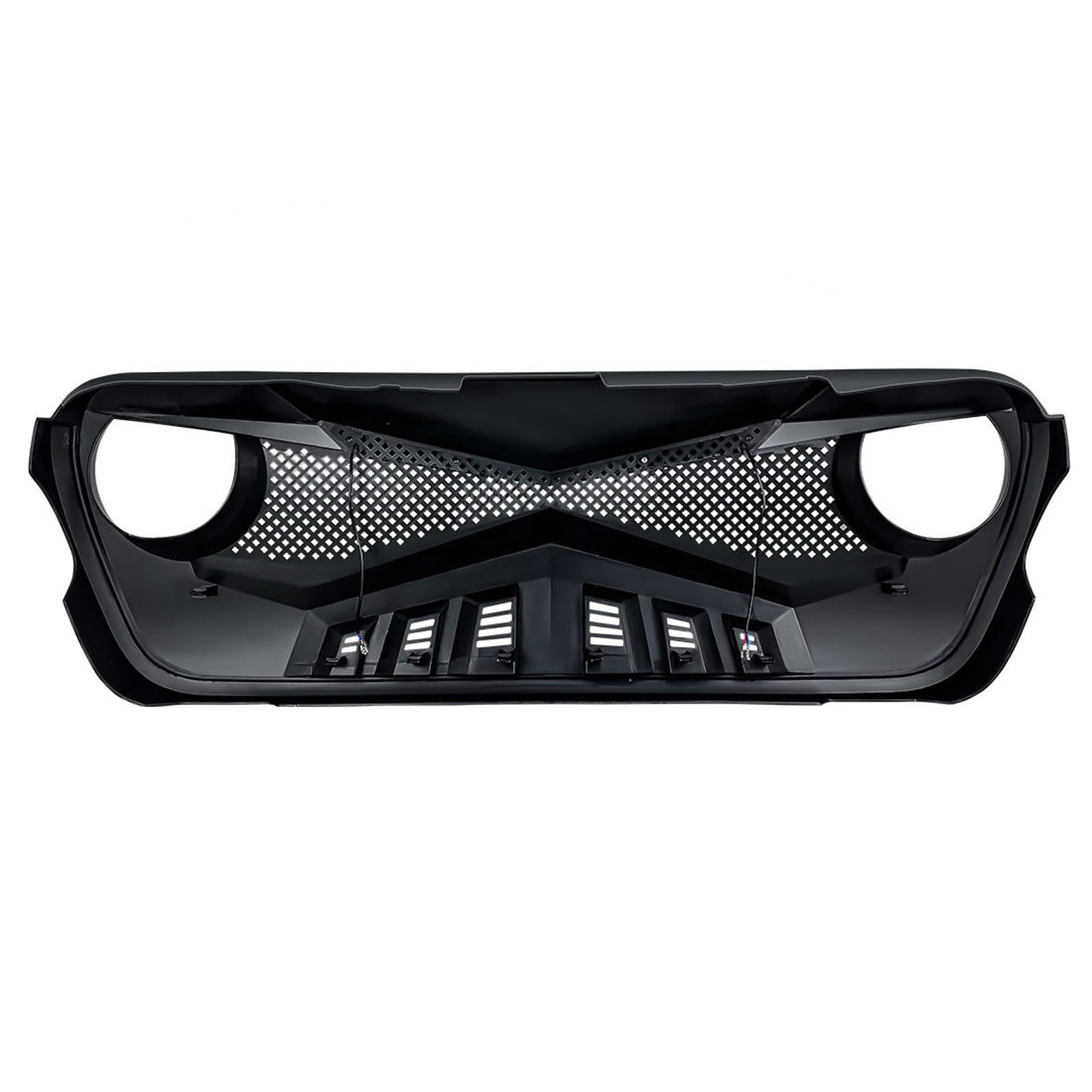 Front-Kühlergrill für Jeep Wrangler JK 2007 2008 2009 2010 2011 2012 2013 2014 2015 2016 2017 2018 Frontstoßstange Ersatz von PJKSSAZS