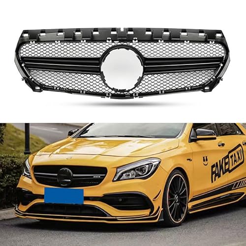 Kühlergrill vorne für Mercedes-Benz CLA (W117) 2017-2019, Frontstoßstange, Ersatz, Silber von PJKSSAZS