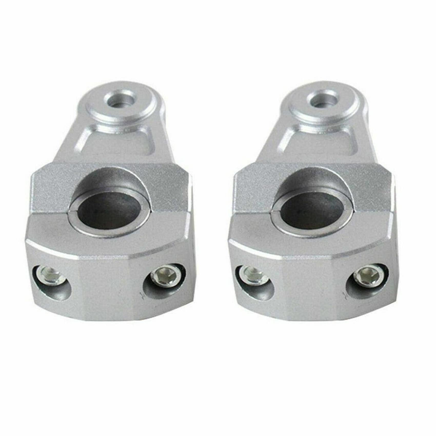 PLSUSJHAO Universal Motorrad Lenker Riser 7/8" 22mm/1 1/8" 28mm Lenkerhalterung Klemme Aluminium legierung angehoben Handlebar Bike Stem Riser Handbar Riser Clamp Silber von PLSUSJHAO