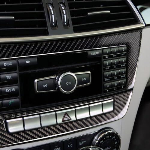 PKW-Butler Blende Passend für Mercedes Benz C W204 Carbon Radio Mittelkonsole Rahmen Schutz von PKW-Butler