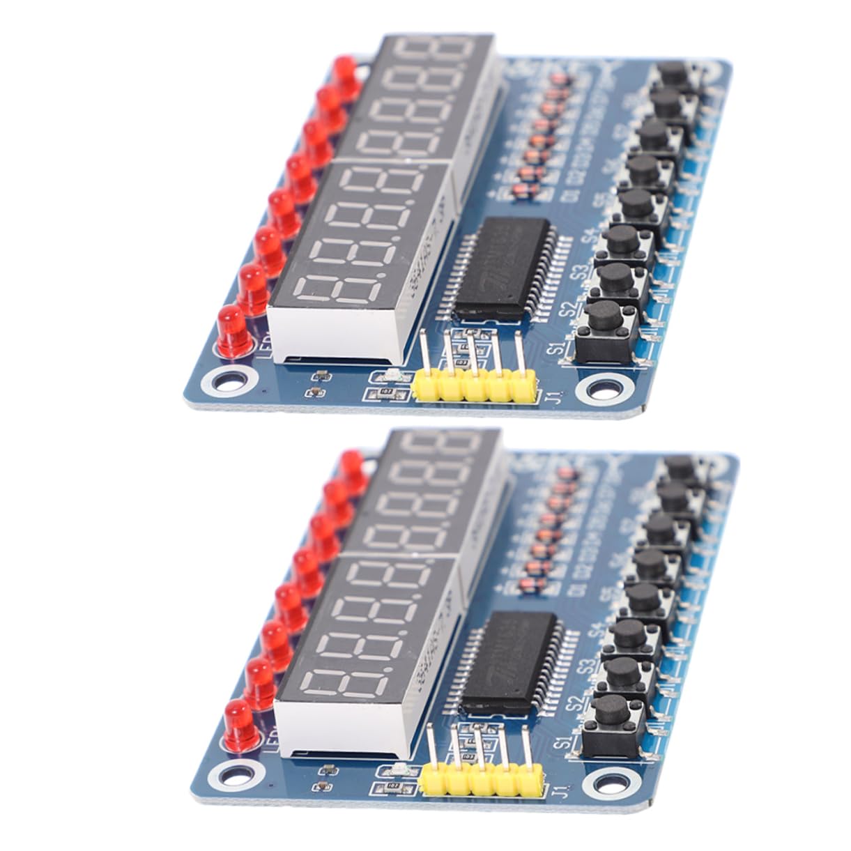 PLAFOPE 8 Stellige LED Digitalröhren Displaymodul Mit 8 Tasten Für Mikrocontroller TM1638 Kompatibel Ideal Für DIY Projekte Und Anwendungen Der Elektronik von PLAFOPE