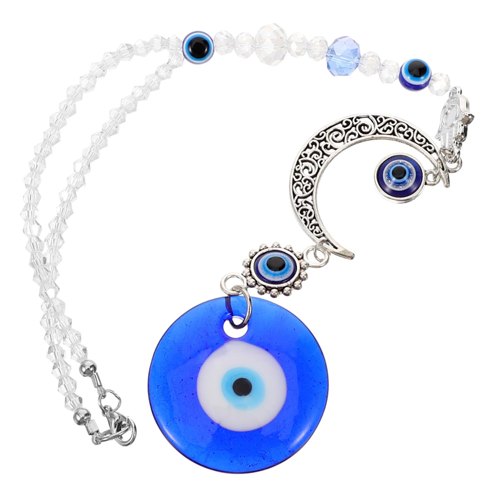 PLAFOPE Evil Eye Auto Rückspiegel Anhänger Vintage Charm Für Auto Innendekoration Hängendes Ornament Für Rückspiegel Stylische Autoaccessoires von PLAFOPE