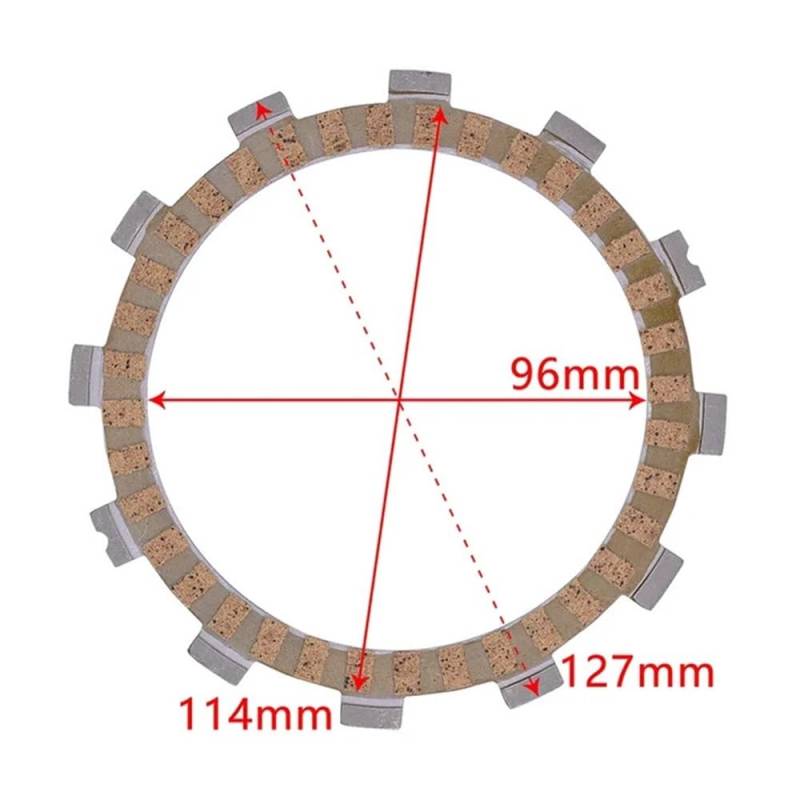 Kupplungs reibscheiben Motorrad Kupplung Platte Für Hyosung XRX125/125S Für Karion GV125 Für Aquila GF125/R Für Supersport Für Comet Für Naked von PLIQVBN