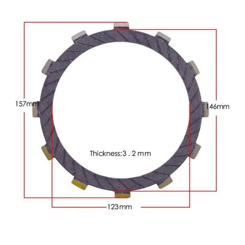 Kupplungs reibscheiben Motorrad Reibung Kupplung Platten Motor Teil Kupplung Disc Für Ka&wasaki ZZR400 Kupplung Kit ZZR 400 Reibung Kupplung Platte Disc von PLIQVBN