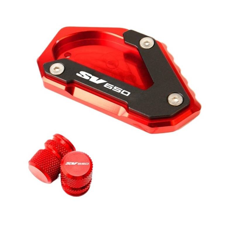 Seiten Ständer Vergrößern Platte Für Su&zuki SV650S SV650 S SV 650S 2003-2007 Motorrad Ständer Fuß Seite Stehen Verlängerung Pad Unterstützung Platte Reifen Ventil Kappe von PLIQVBN