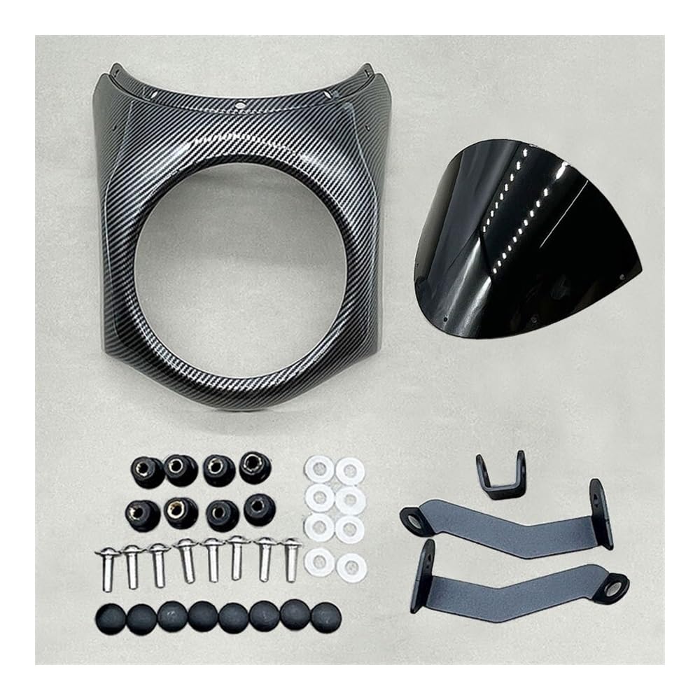 Verkleidungsabdeckung Für CB1000R CB650R 2019-2022 Motorrad Scheinwerfer Verkleidung Runde Retro Cafe Kopf Licht Maske Front Gugel Gabel Montieren von PLIQVBN