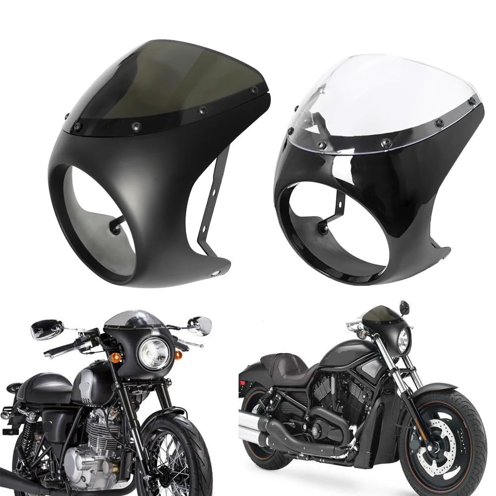 Verkleidungsabdeckung Für Ha&rley Sportster Bobber Touring Motorrad Universal 7 Zoll Scheinwerfer Lenker Verkleidung Windschutzscheibe Kits von PLIQVBN