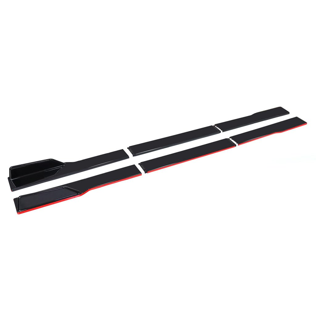 Auto Seitenschweller für Discovery (7seats) 2004-2009,Rocker Splitter Side Winglet Wing Diffusor Karosserie Kit Canard Protector Zubehör,A1-Red von PLOKIJUH