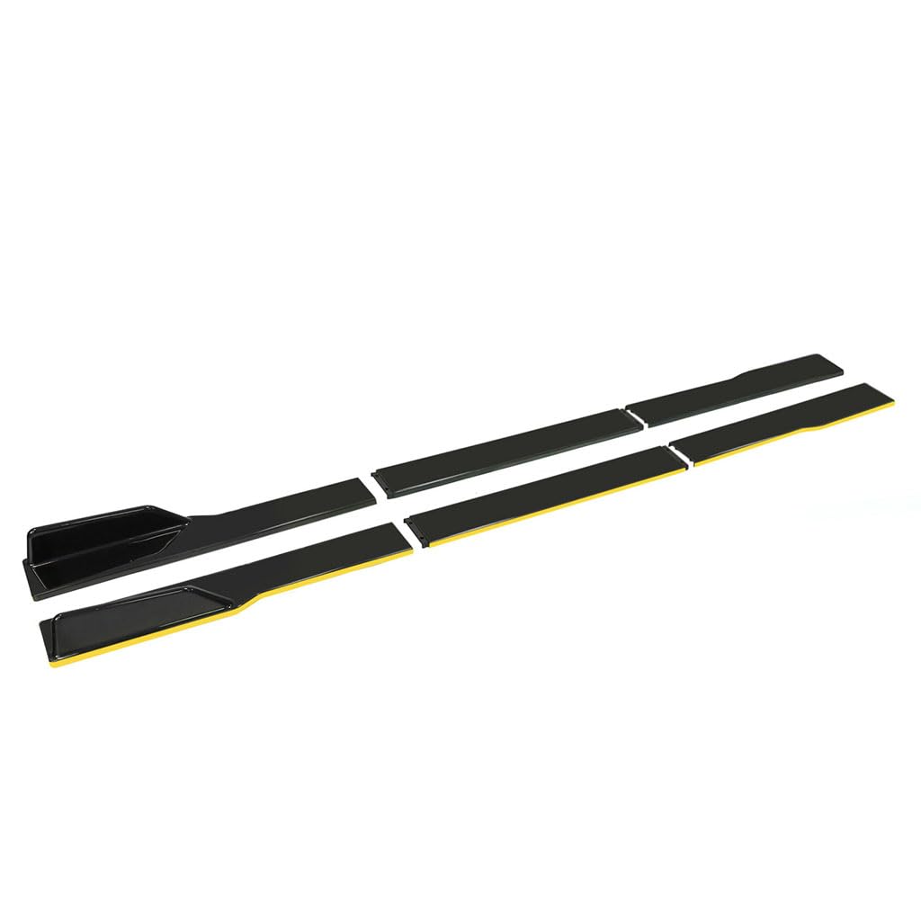 Auto Seitenschweller für Evoque Cabriolet 2016-2018,Rocker Splitter Side Winglet Wing Diffusor Karosserie Kit Canard Protector Zubehör,A5-Yellow von PLOKIJUH