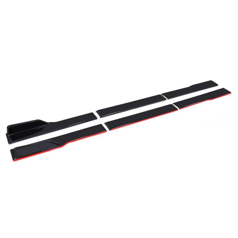 Auto Seitenschweller für Lexus GX 2010-2016,Rocker Splitter Side Winglet Wing Diffusor Karosserie Kit Canard Protector Zubehör,A1-Red von PLOKIJUH