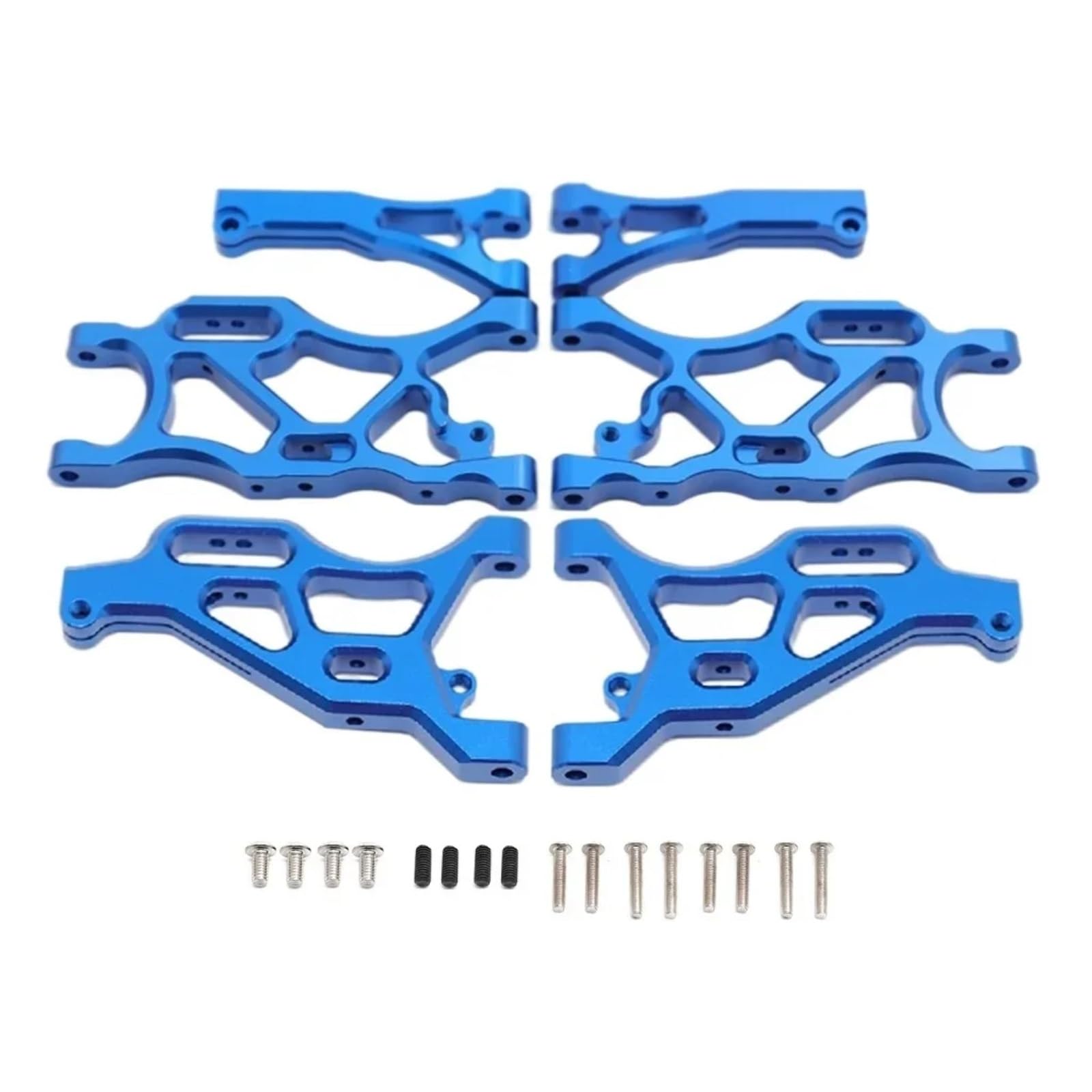 PLOQAZEH Für Arrma 1/7 Für Infraction Für Limitless 6S 1/8 Für Typhon 6S 6 Stücke RC Auto Metall Vorne Und Hinten Suspension Arm Set Upgrade Teile RC Autoteile(Blue) von PLOQAZEH