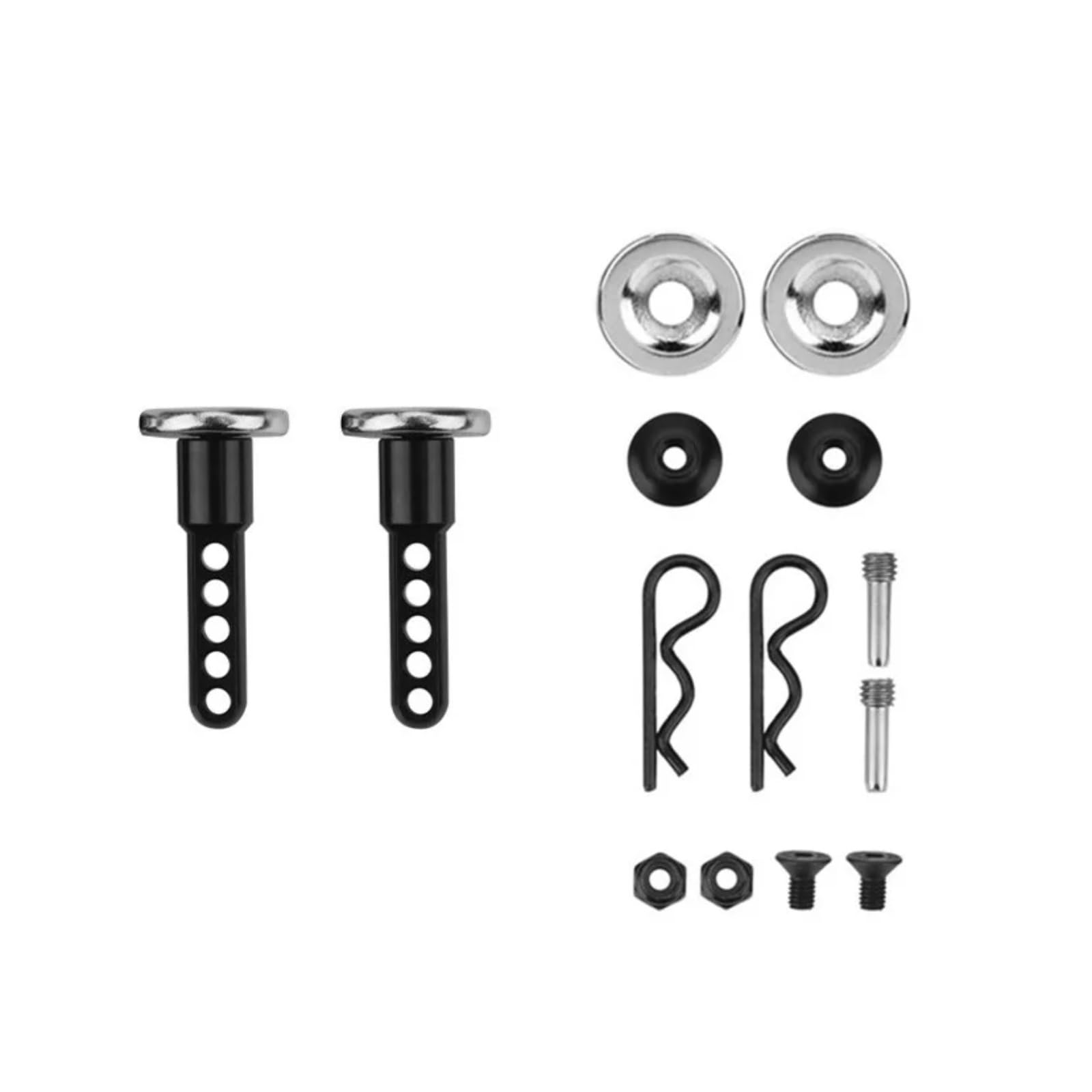 PLOQAZEH Für Axial Für SCX10 II 90046 90047 90059 90060 1/10 Metall Vorne Und Hinten Erweiterte Körper Post Mounts Shell Säule Mit Magnet RC Crawler Auto Upgrade Teile RC Autoteile(27mm) von PLOQAZEH