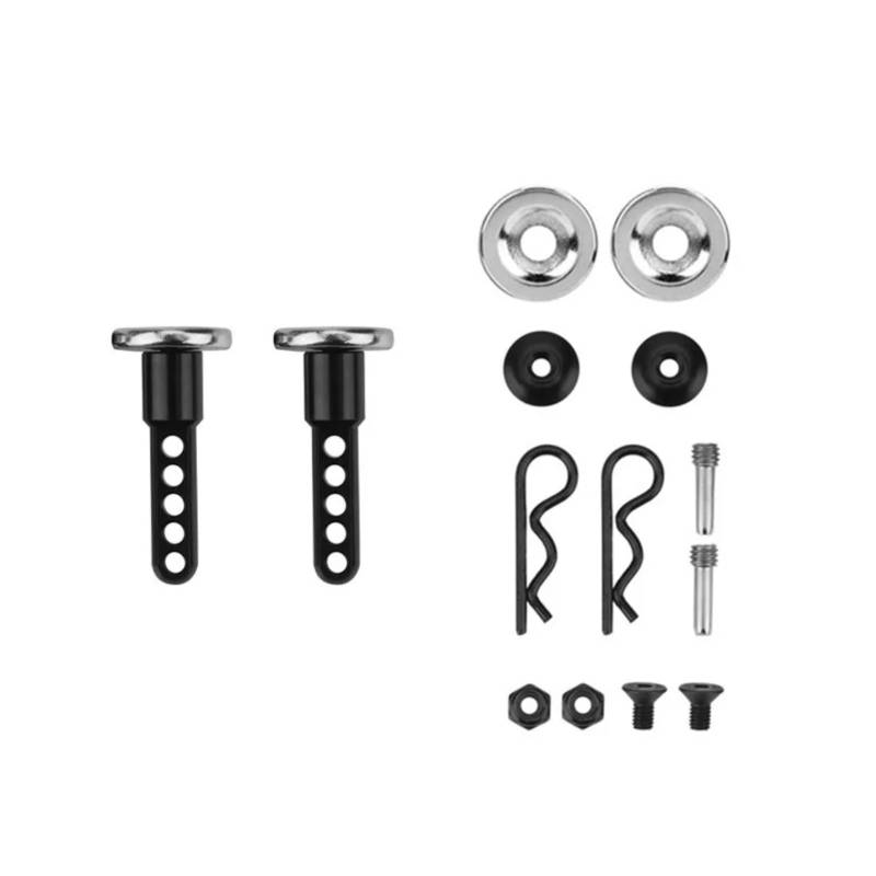 PLOQAZEH Für Axial Für SCX10 II 90046 90047 90059 90060 1/10 Metall Vorne Und Hinten Erweiterte Körper Post Mounts Shell Säule Mit Magnet RC Crawler Auto Upgrade Teile RC Autoteile(27mm) von PLOQAZEH