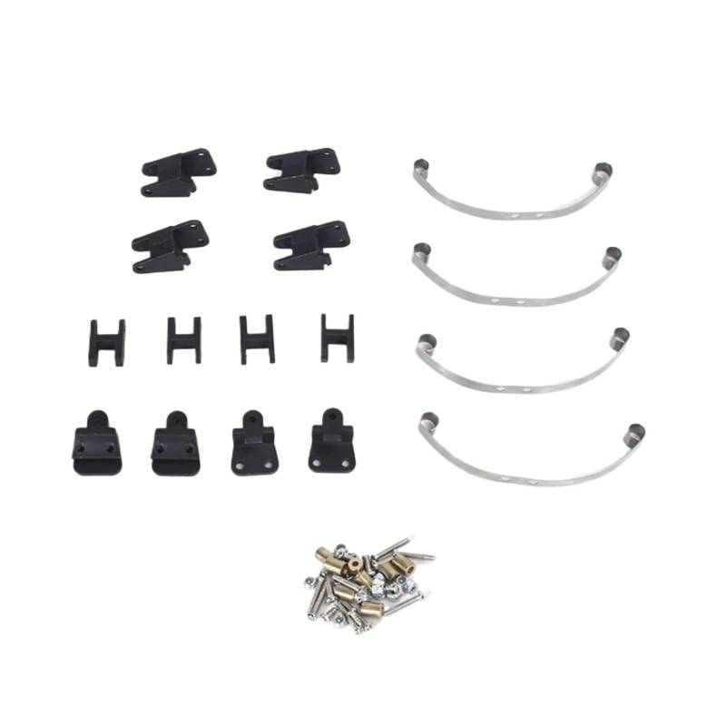 PLOQAZEH Für Ldrc P06 LD-P06 Für Unimog 1/12 RC Auto Stahl Für Blatt Für Feder Suspension Set Stoßdämpfer Upgrade Teile Geändert Zubehör RC Autoteile von PLOQAZEH